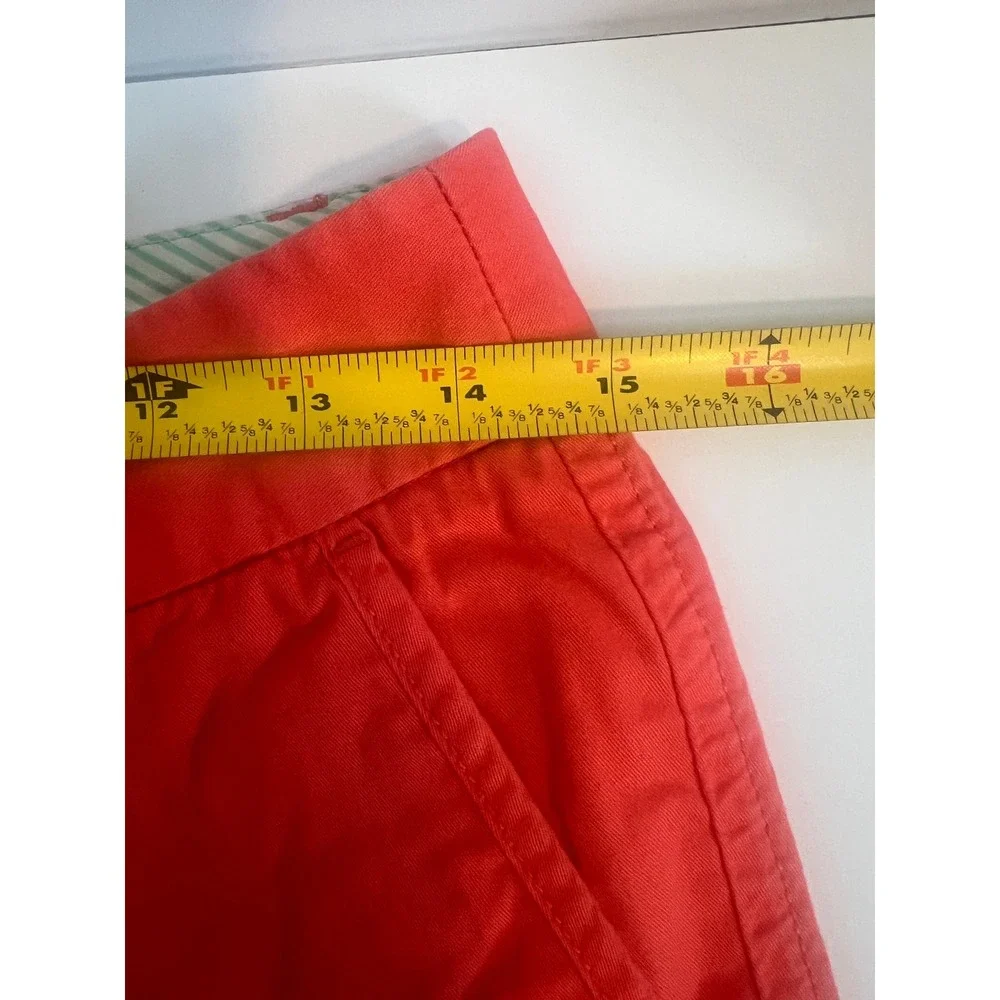 J.Crew Broken-In Chino Shorts Womens 4 Coral Orange Cotton 4 Inch Inseam Casual